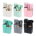 12-Piece Silicone Utensil & Knife Set with Block Holder – 6 Colors
