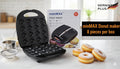 minMAX MNS710-16D Electric Donut Maker – 16-Cavity Non-Stick, German Plus