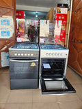 4-Burner Gas Cooker with Oven - Grey