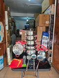 Stainless Steel Cookware Full Combo – Pot Set, Colander, Kettle, Utensils & Red Oven Mitts