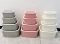 4-Piece Rattan-Texture Food Storage Container Set – Assorted Colours